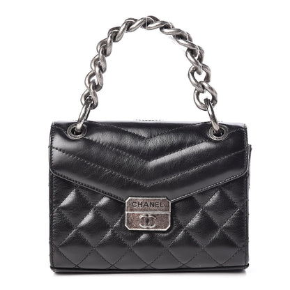 Chanel Aged Calfskin Quilted Mad About Quilting Mini Flap Black 1 of 10