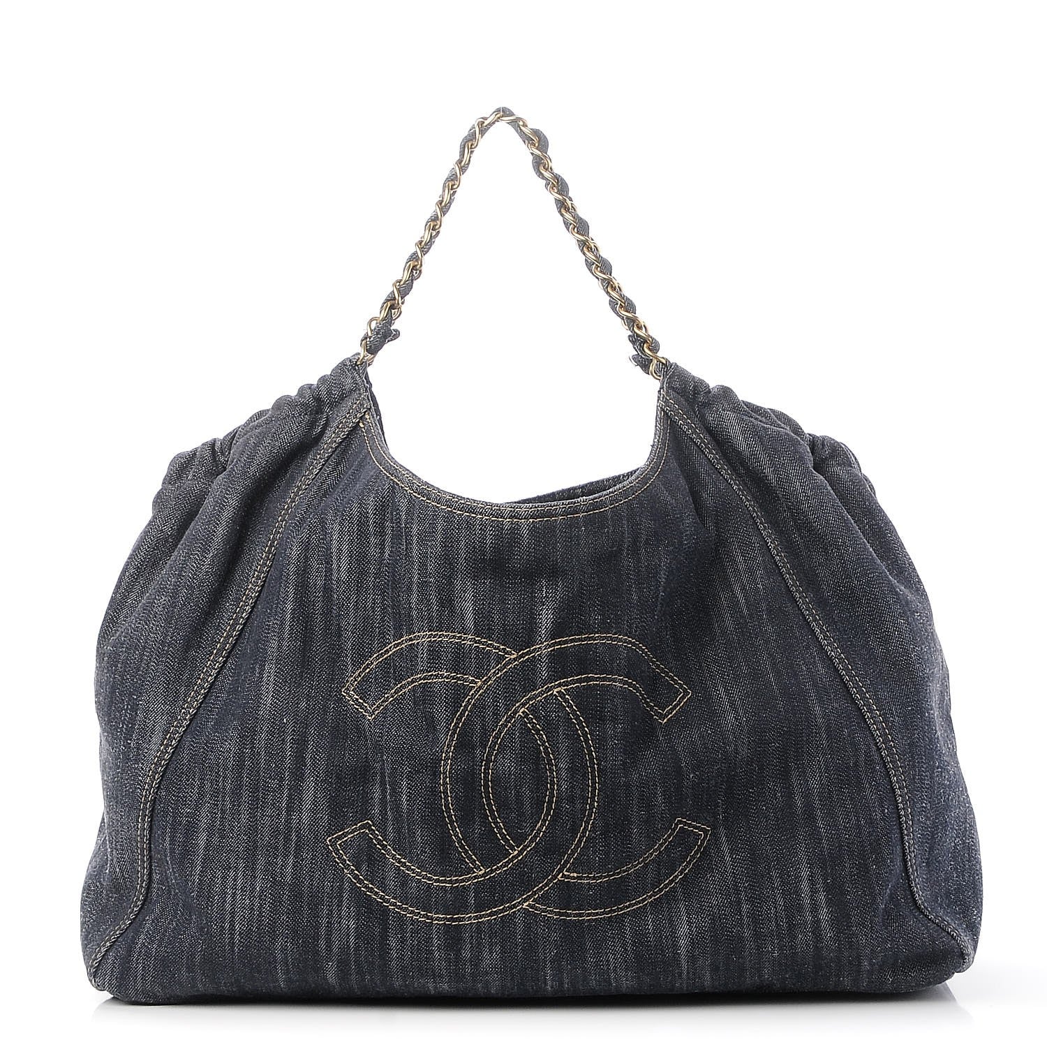 Chanel Denim XL Coco Cabas Tote Dark Blue 1 of 8