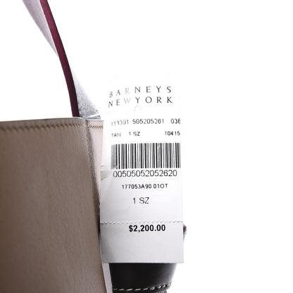 Celine Shiny Smooth Calfskin Small Twisted Cabas White Camel Tan 12 of 14