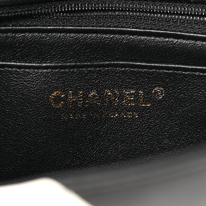 Chanel Lambskin Geometric Patchwork Mini Flap Black White 6 of 15