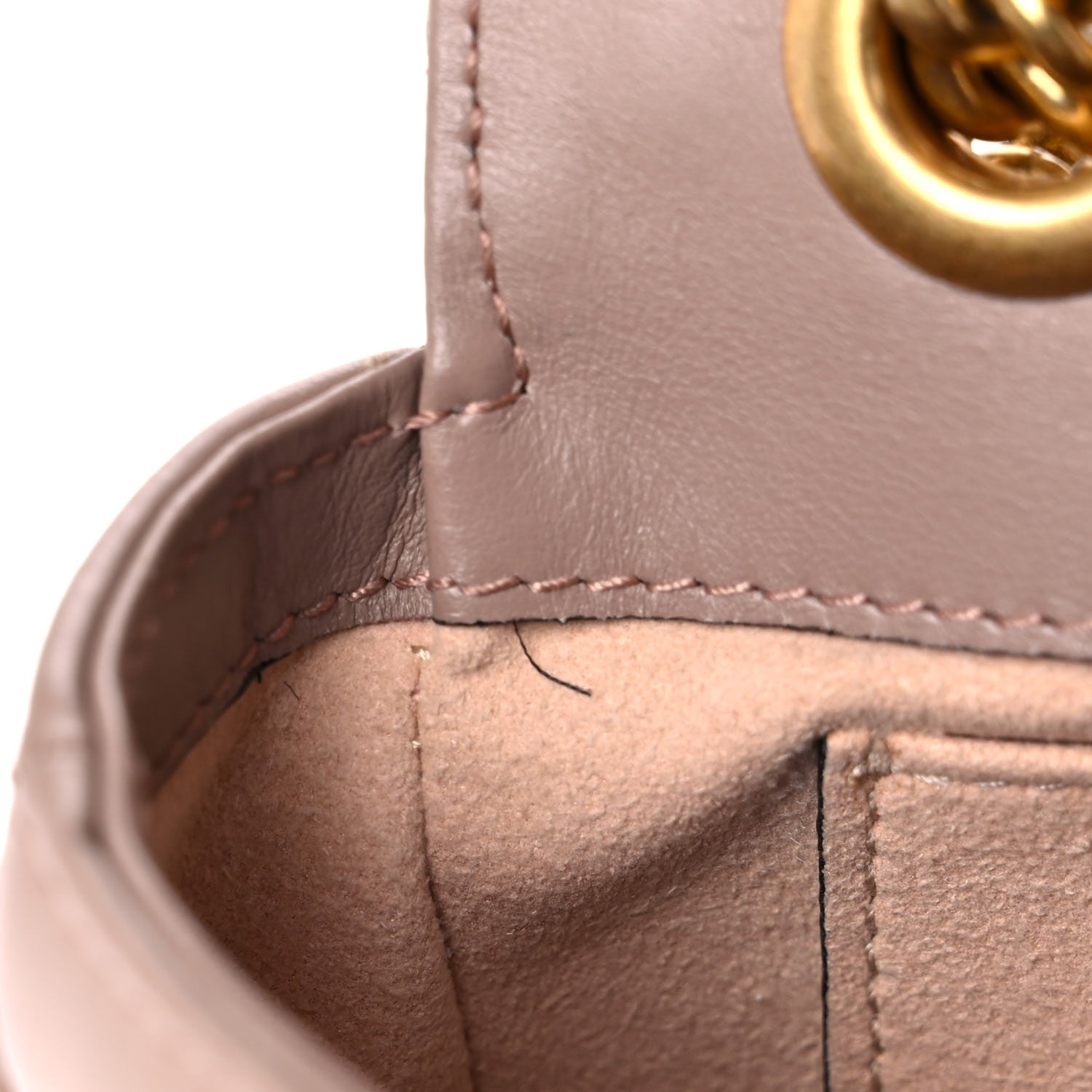 Gucci Calfskin Matelasse Mini GG Marmont Shoulder Bag Porcelain Rose 10 of 10