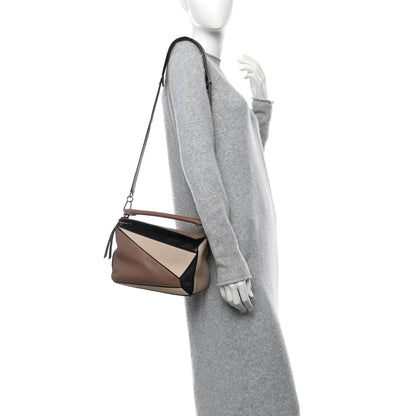 Loewe Calfskin Small Puzzle Bag Sand Hazelnut Ash 2 of 16