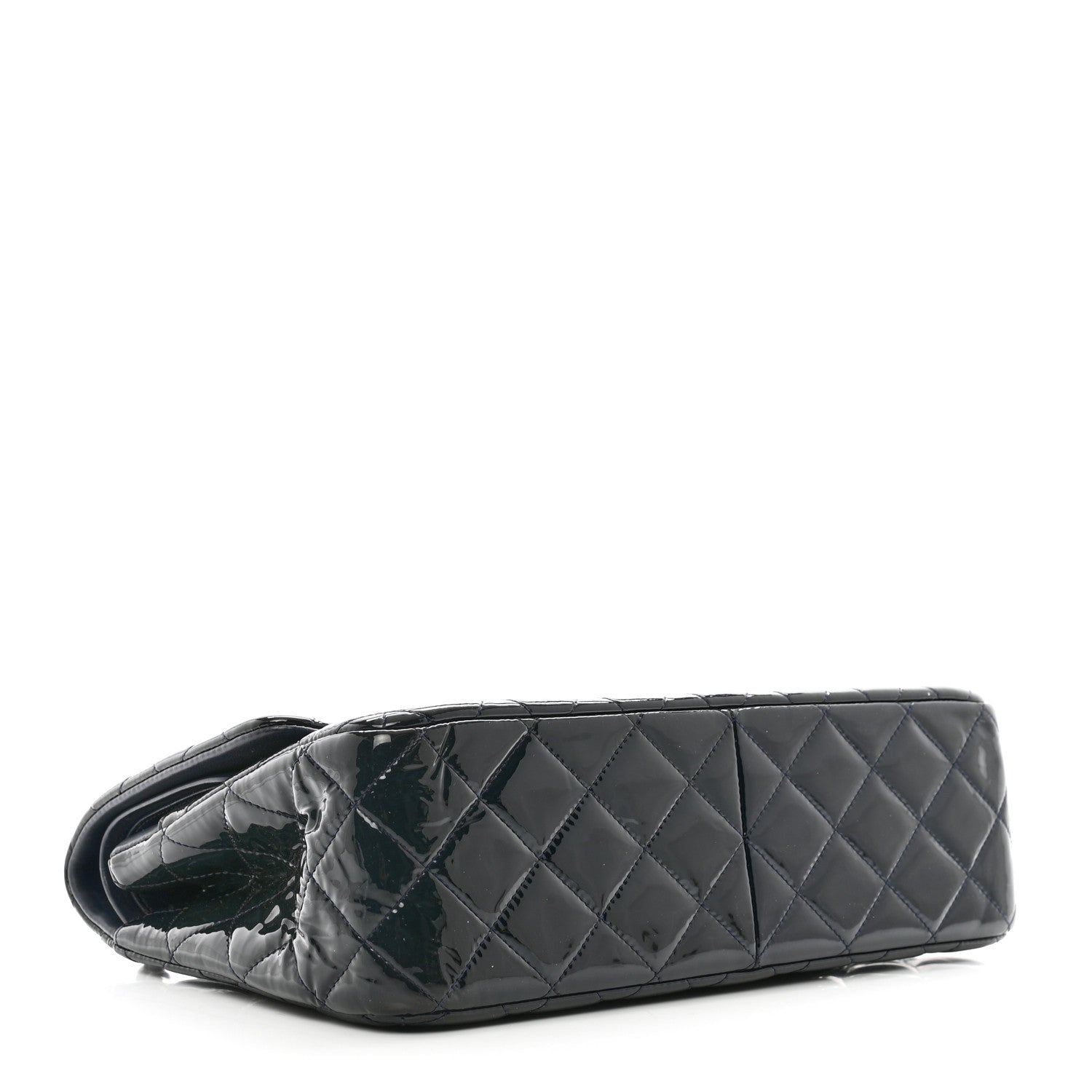 Chanel Patent Quilted Jumbo Double Flap Navy 4 of 11