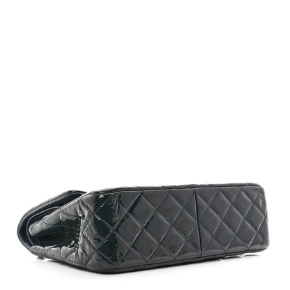 Chanel Patent Quilted Jumbo Double Flap Navy 4 of 11