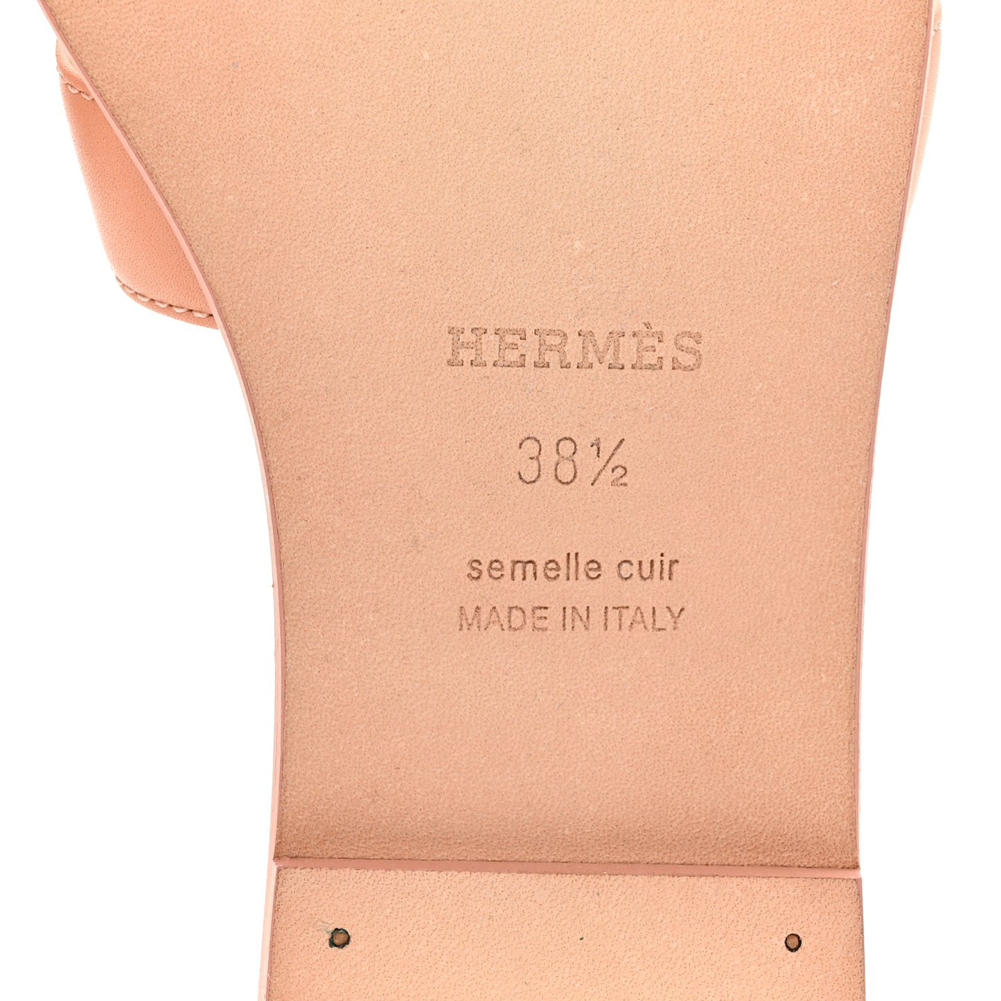 Box Calfskin Oran Sandals 38.5 Granit Rose