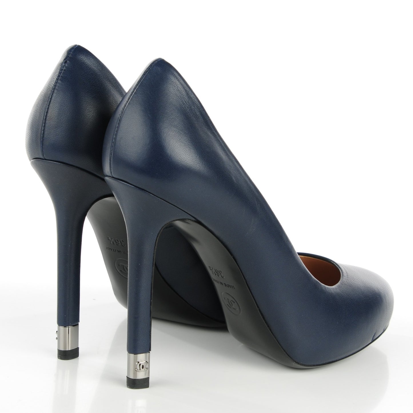 Lambskin Pumps 36.5 Navy