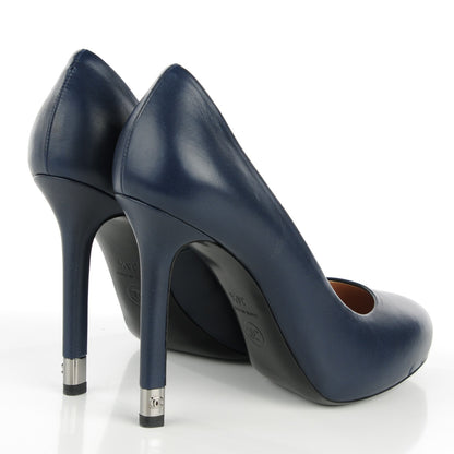 Chanel Lambskin Pumps 36.5 Navy 4 of 10