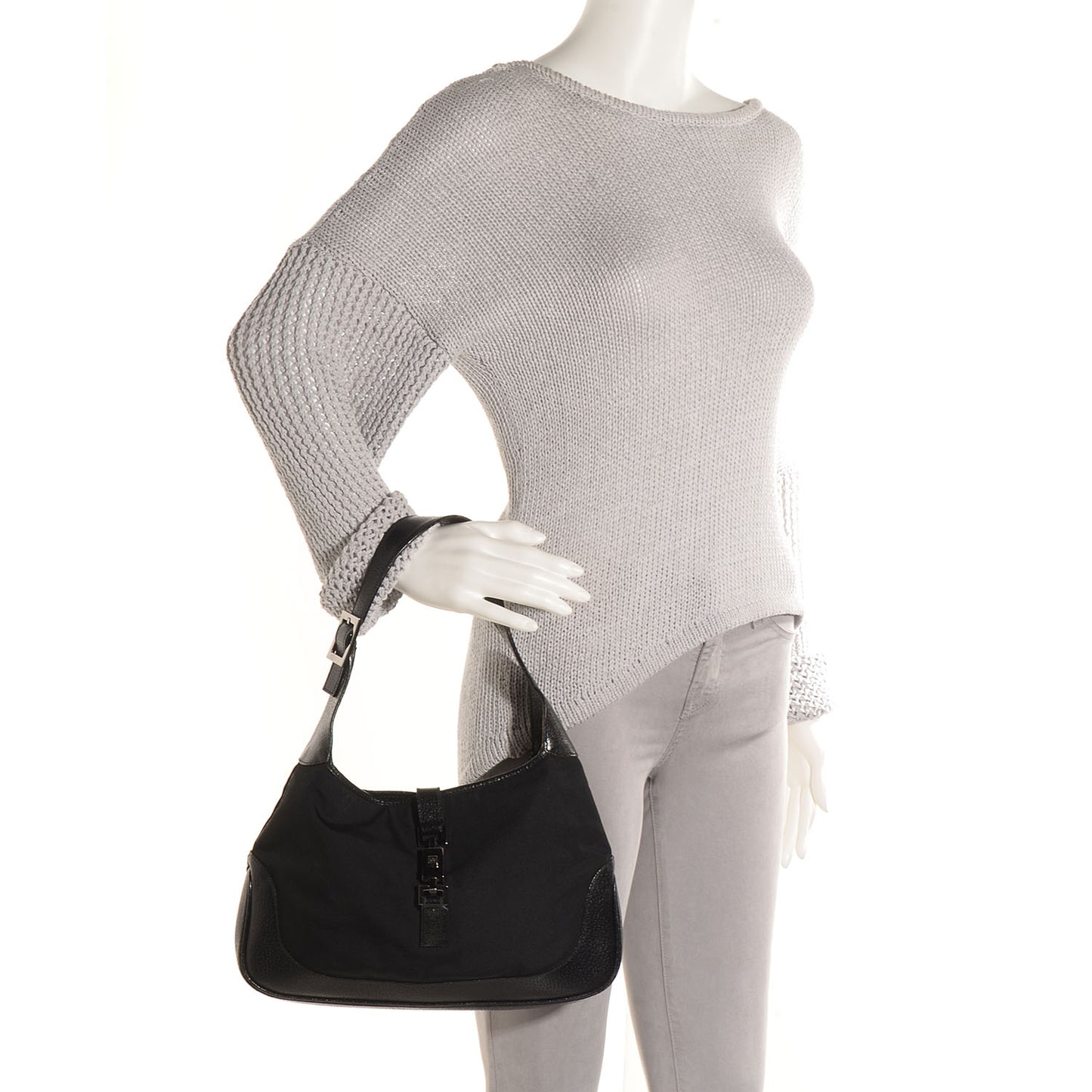 Canvas Small Jackie O Hobo Black