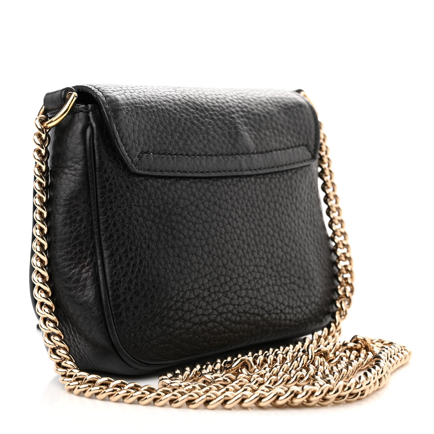 Gucci Pebbled Calfskin Small Soho Flap Crossbody Black 3 of 15