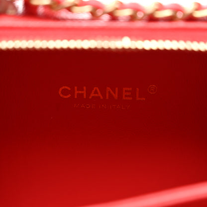 Chanel Caviar Quilted Small CC Filigree Vanity Case Coral 7 of 11