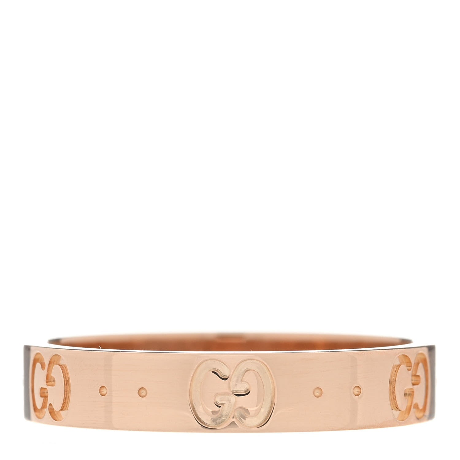 Gucci 18K Yellow Gold 4mm Icon Thin Band Ring 58 8.25 3 of 4
