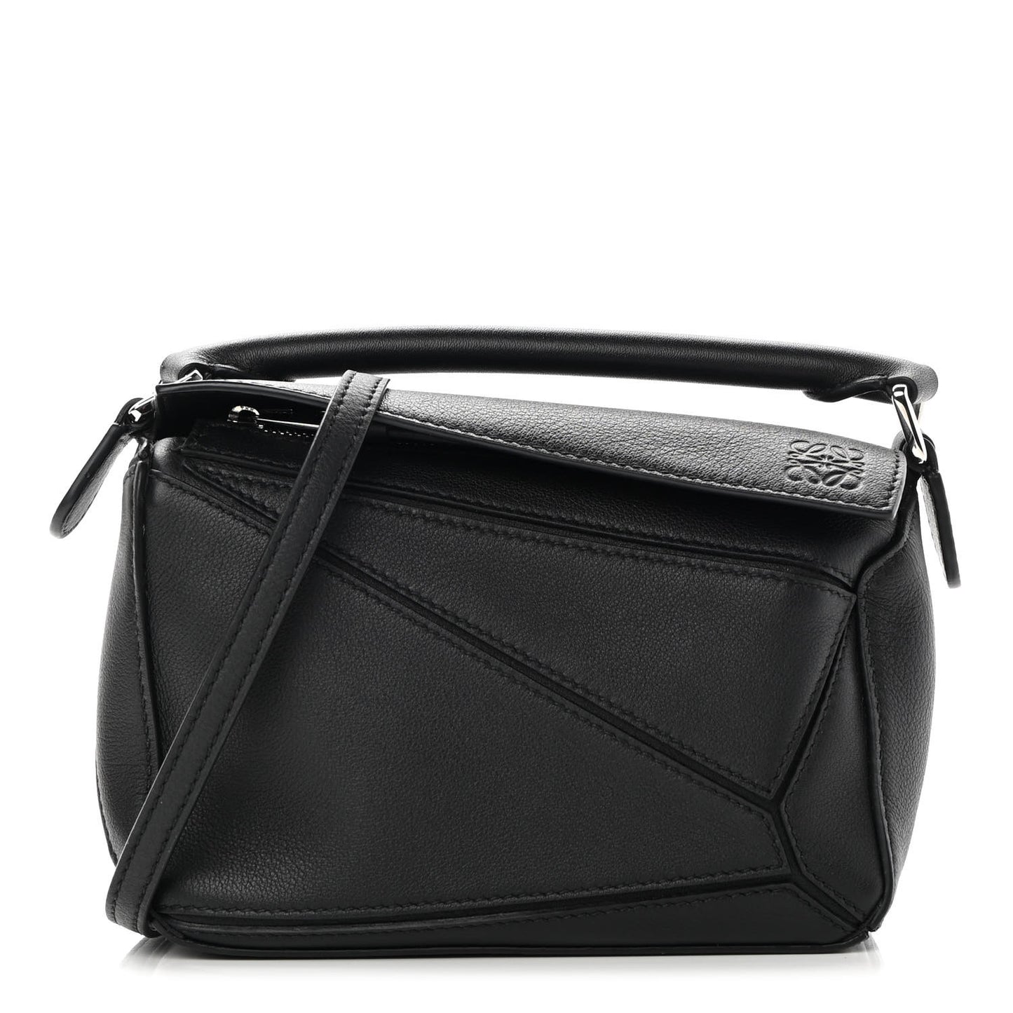 Calfskin Mini Puzzle Bag Black