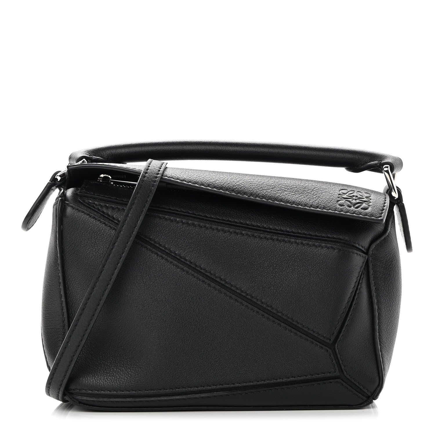 Loewe Calfskin Mini Puzzle Bag Black 1 of 9