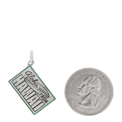 Tiffany Sterling Silver Enamel Hawaii Postcard Charm Blue 2 of 3