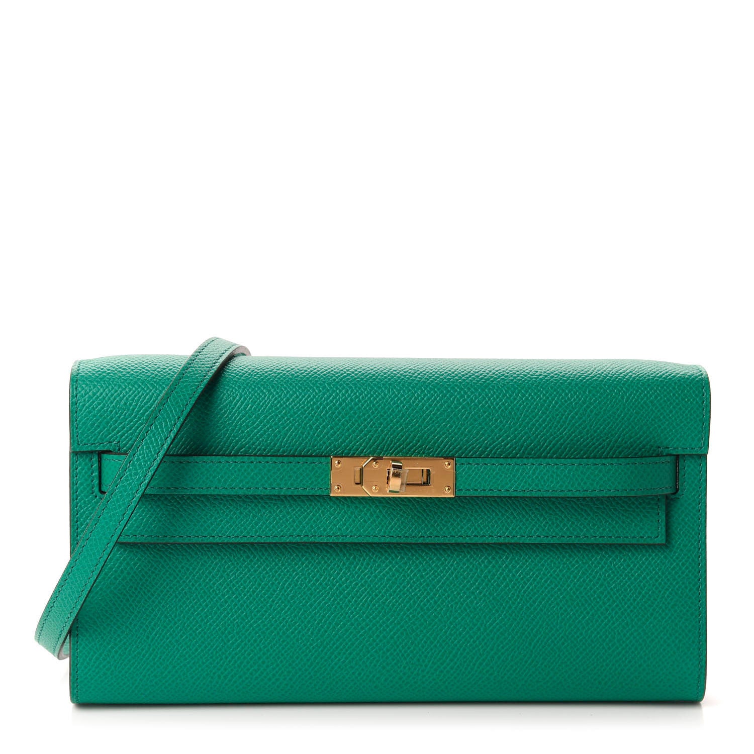 Hermes Epsom Kelly Wallet To Go Vert Jade Bleu Brume 1 of 10