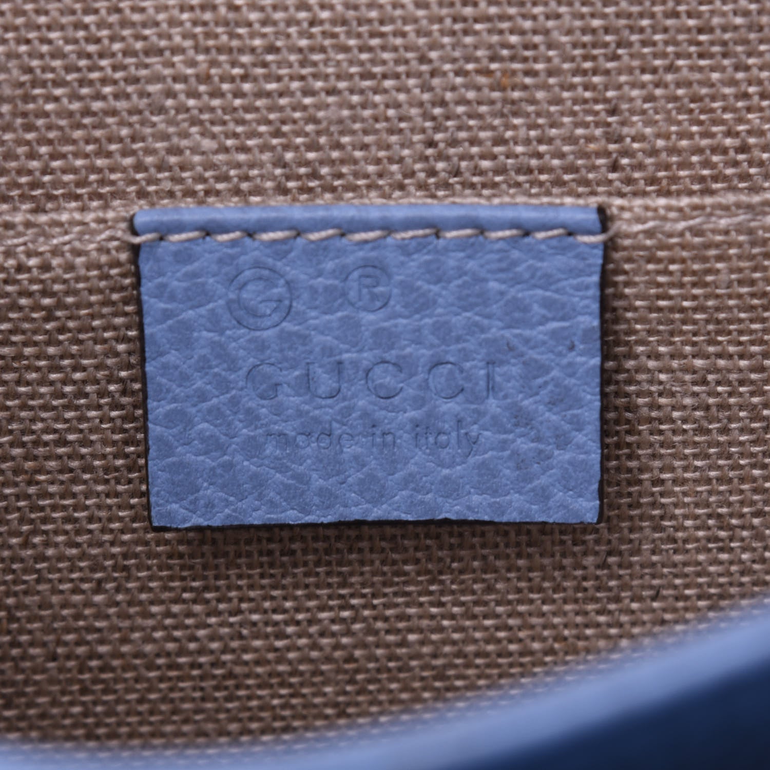 Gucci Dollar Calfskin Small Interlocking G Shoulder Bag Mineral Blue 8 of 15