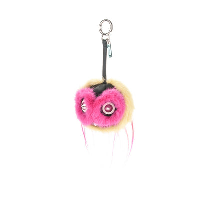 Fendi Mink Goat Fur Nappa QuTweet Coolibri Bag Bug Charm Verde Acido Fuxia Multicolor Black 1 of 4