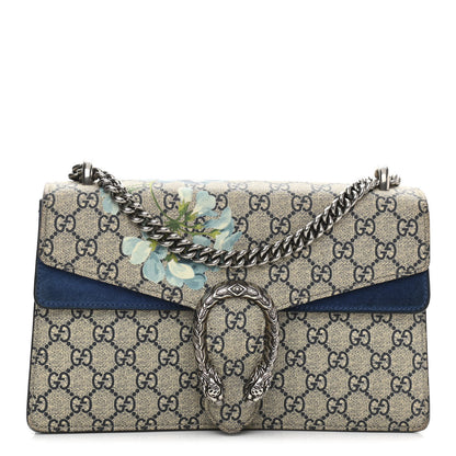 Gucci GG Supreme Monogram Blooms Small Dionysus Shoulder Bag Beige Navy Vintage Blue 1 of 12