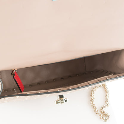 Valentino Garavani Lambskin Medium Rockstud Spike Shoulder Bag Poudre 5 of 7