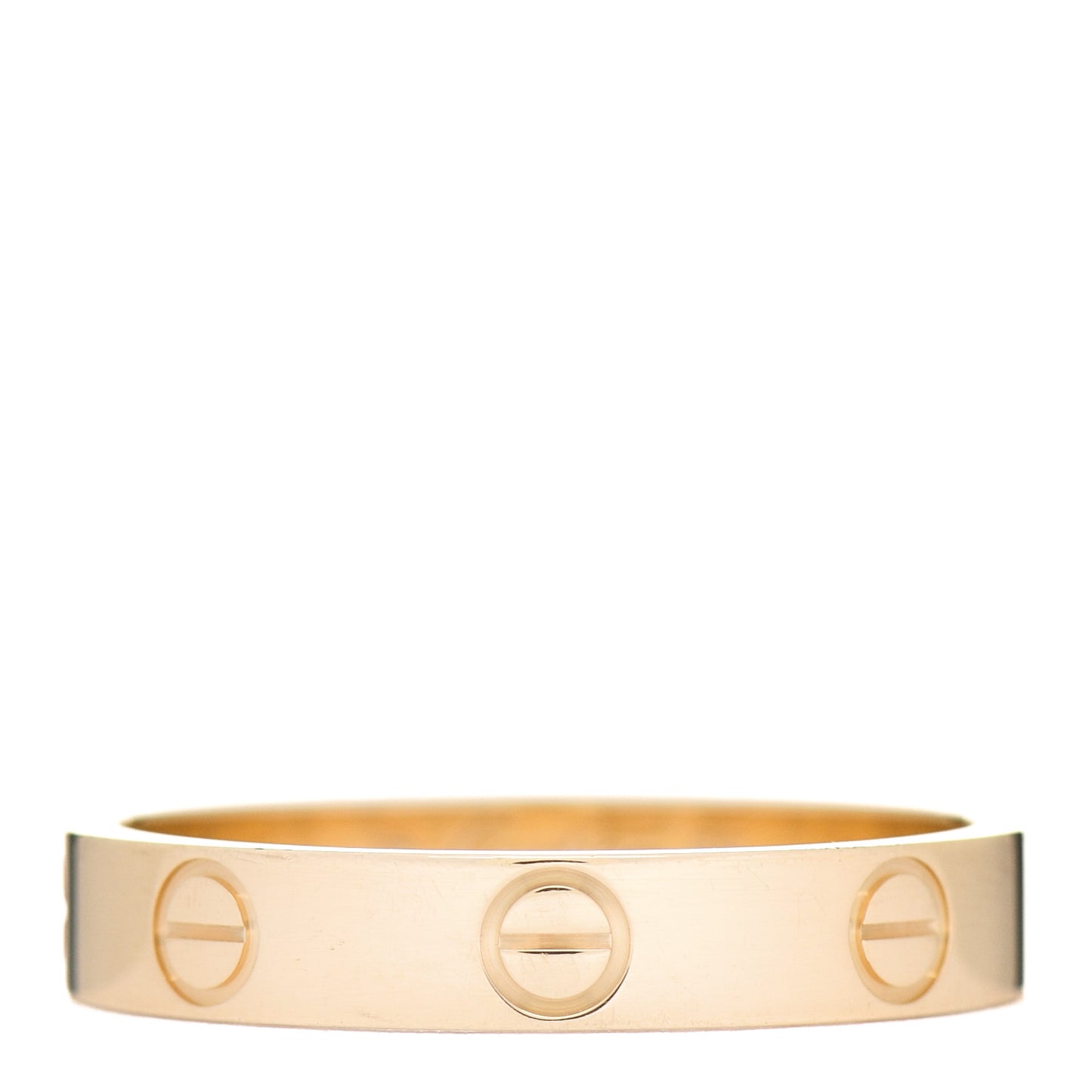 18K Yellow Gold 3.5mm LOVE Wedding Band Ring 55 7.25