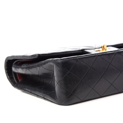 Chanel Lambskin Quilted Medium Double Flap Black 8 of 9
