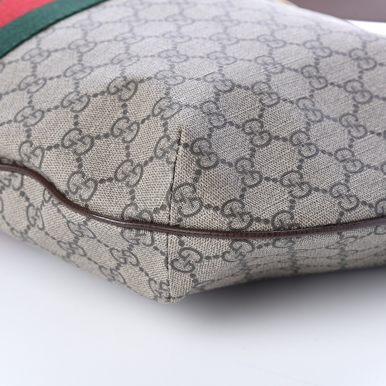 Gucci GG Supreme Monogram Web Ophidia Half Moon Hobo Brown 8 of 8