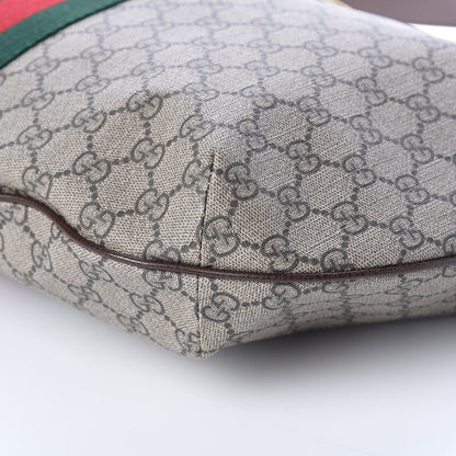 Gucci GG Supreme Monogram Web Ophidia Half Moon Hobo Brown 8 of 8