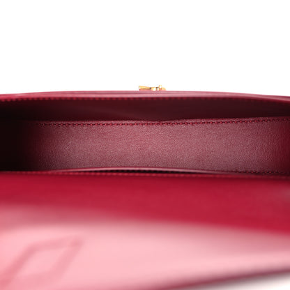 Saint Laurent Box Calfskin Mini Voltaire Shoulder Bag Burgundy 5 of 12