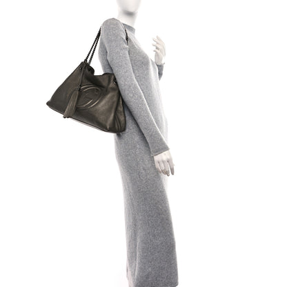 Gucci Metallic Pebbled Calfskin Medium Soho Chain Shoulder Bag Sasso 2 of 12