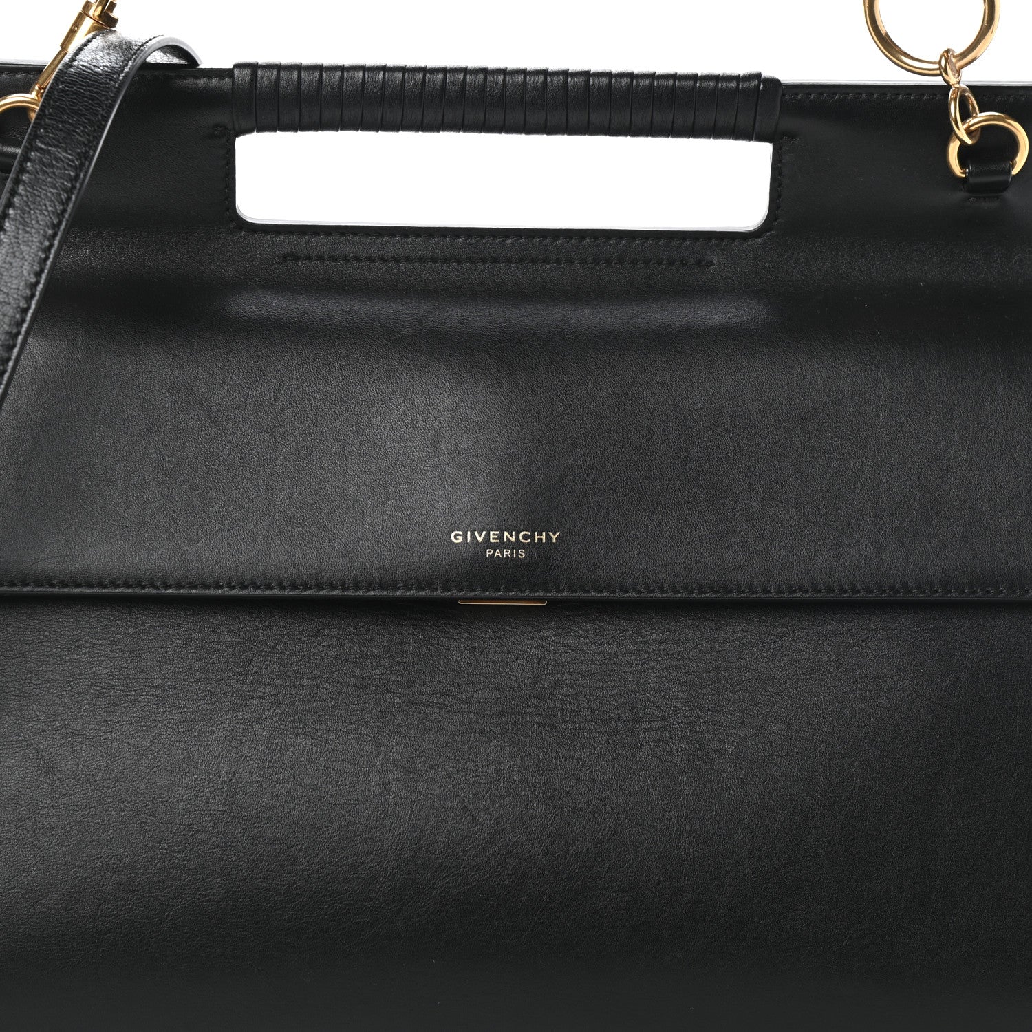 Givenchy Calfskin Large Whip Top Handle Shoulder Bag Black 7 of 9