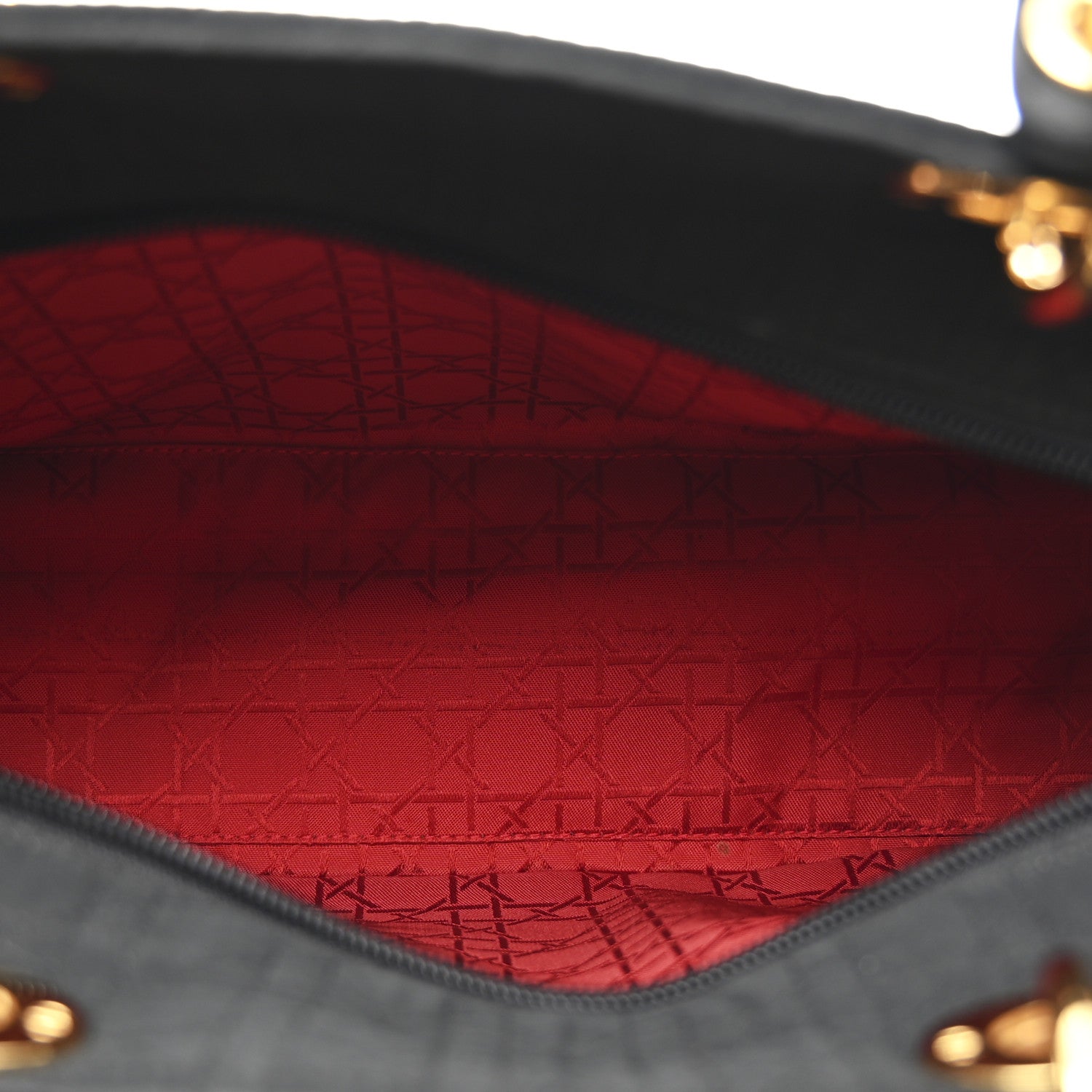 Christian Dior Nylon Cannage Large Lady Dior Black 5 of 11