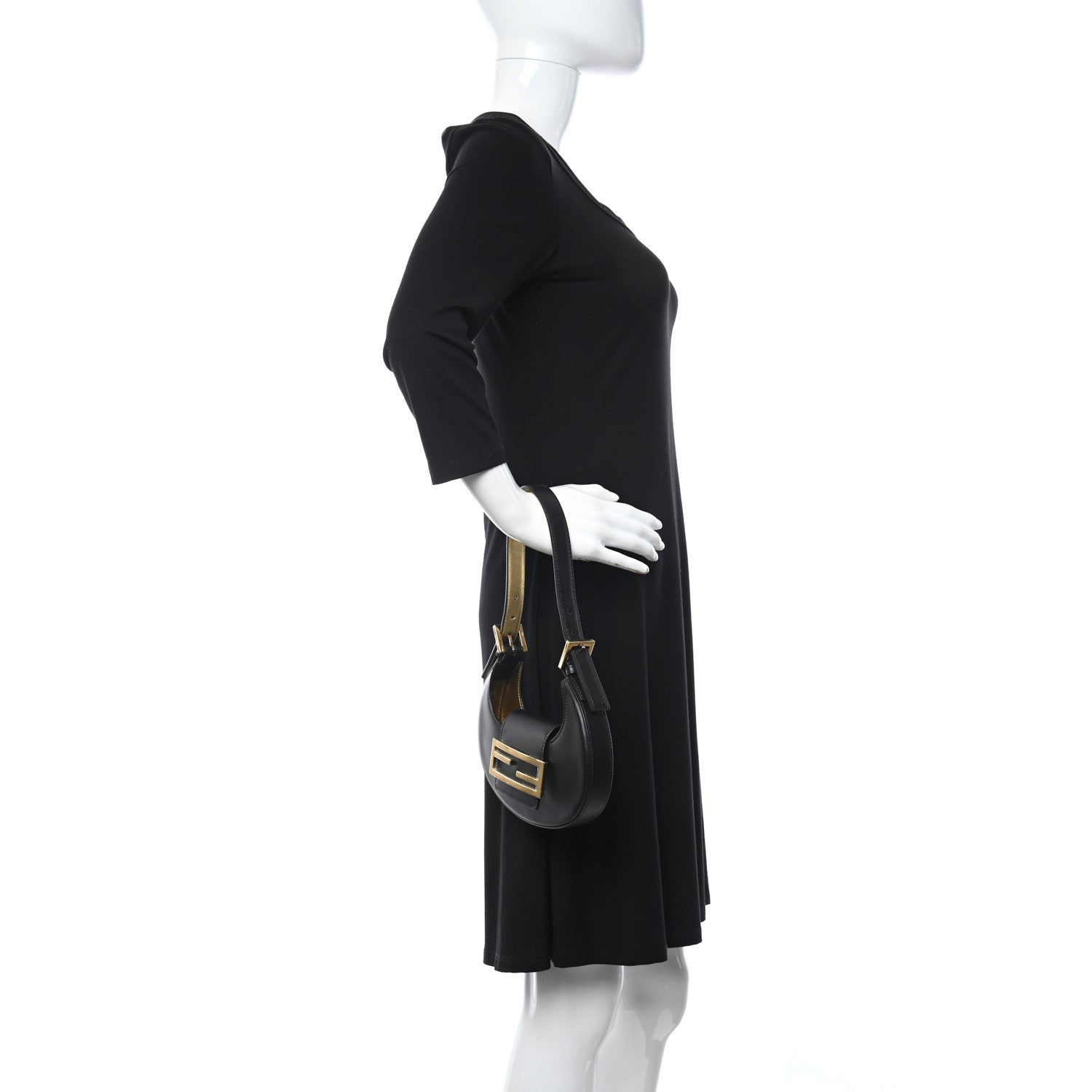 Fendi Vitello King Mini Cookie Hobo Bag Black 1038629 – FASHIONPHILE