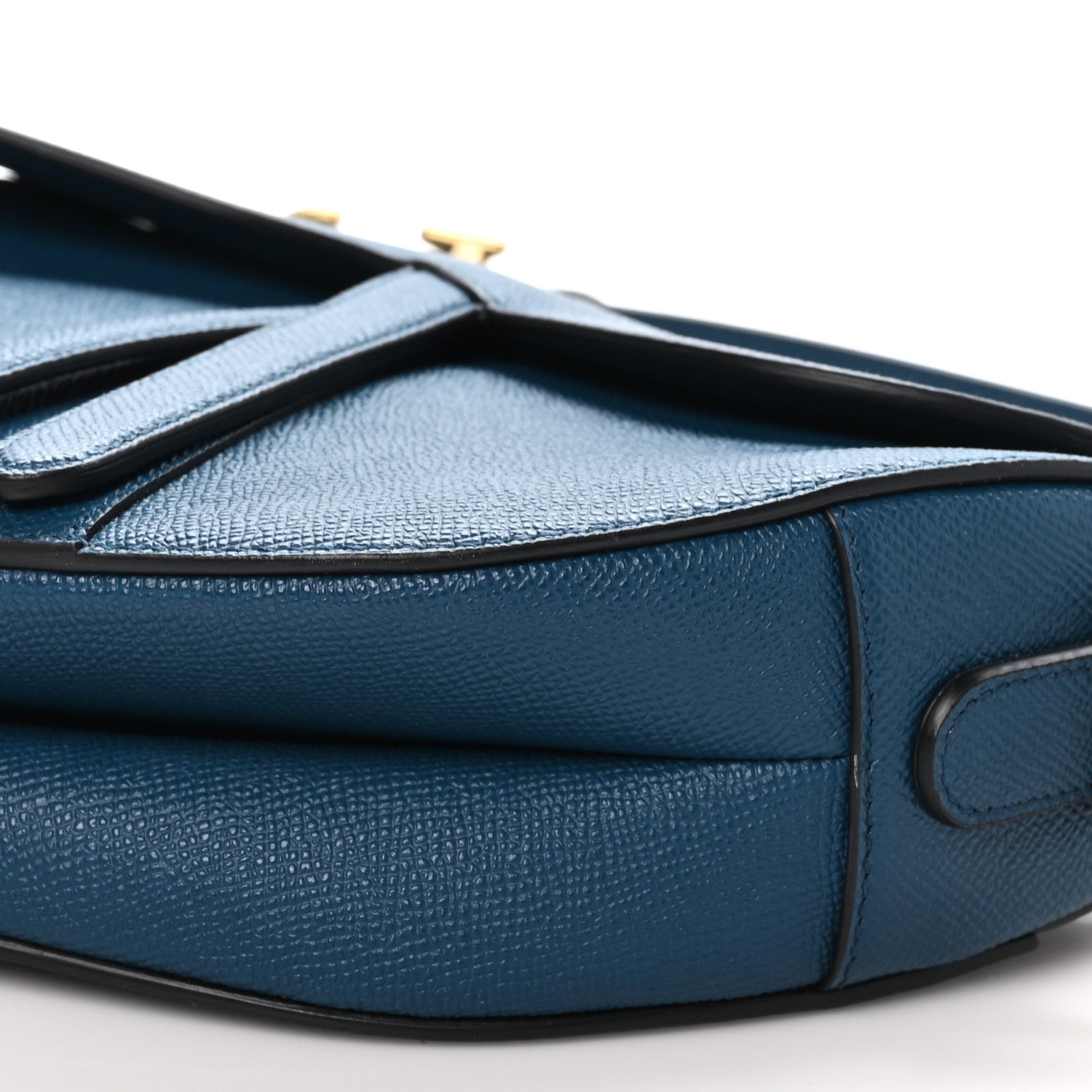 Christian Dior Grained Calfskin Saddle Bag Turquoise 10 of 10