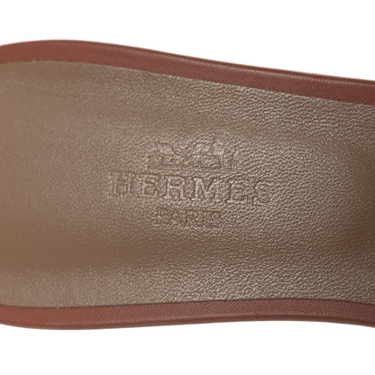 Hermes Calfskin Oasis Sandals 36.5 Gold 9 of 11