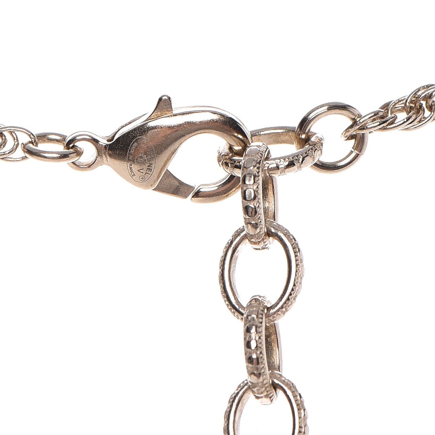 Pearl CC Medallion Necklace Gold
