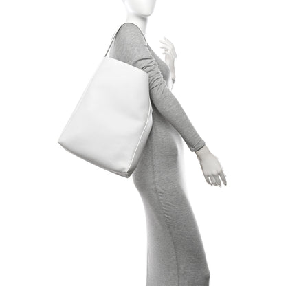 Khaite Pebbled Sport Calfskin Frida Tote Optic White 2 of 12