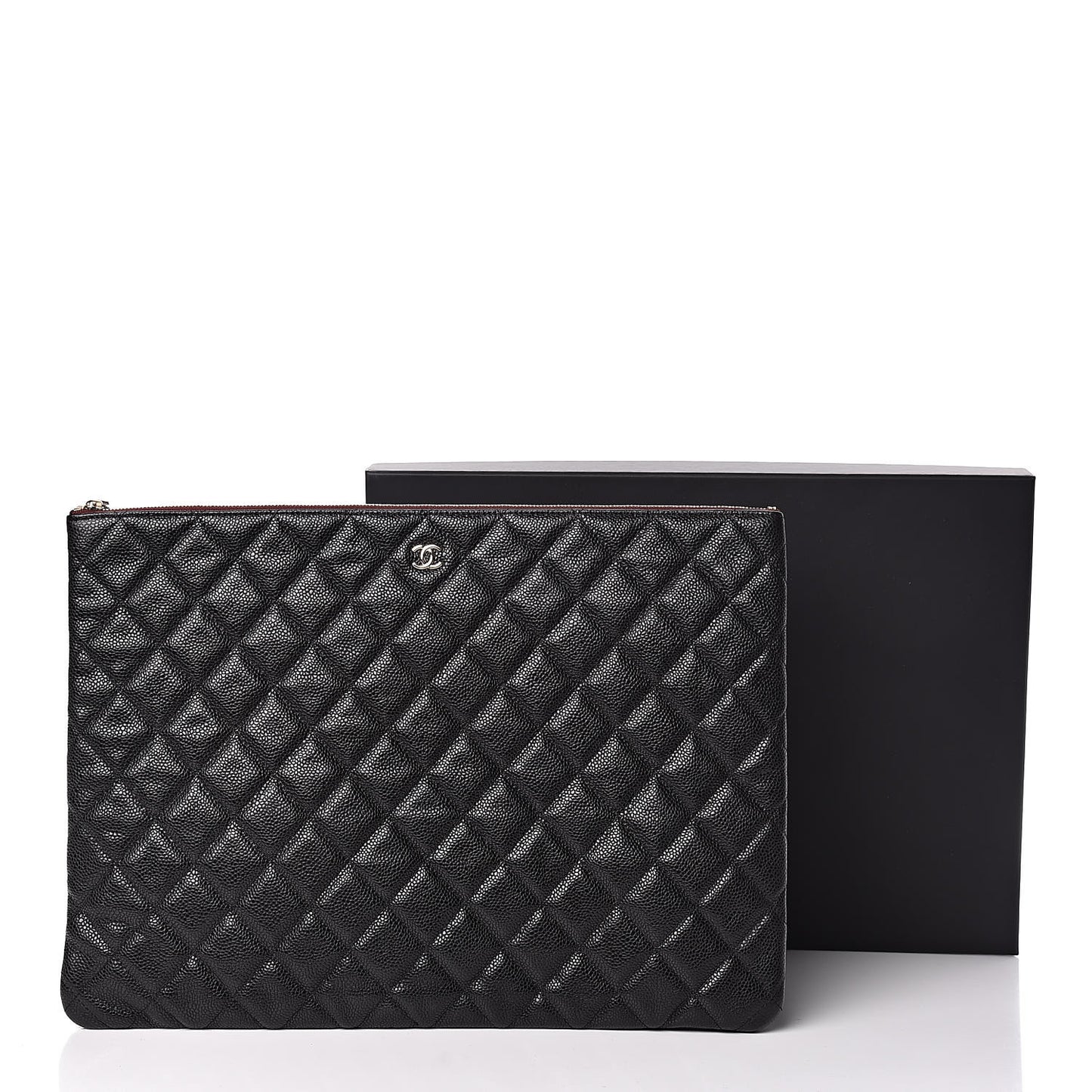 Caviar Quilted XL Cosmetic Case Black