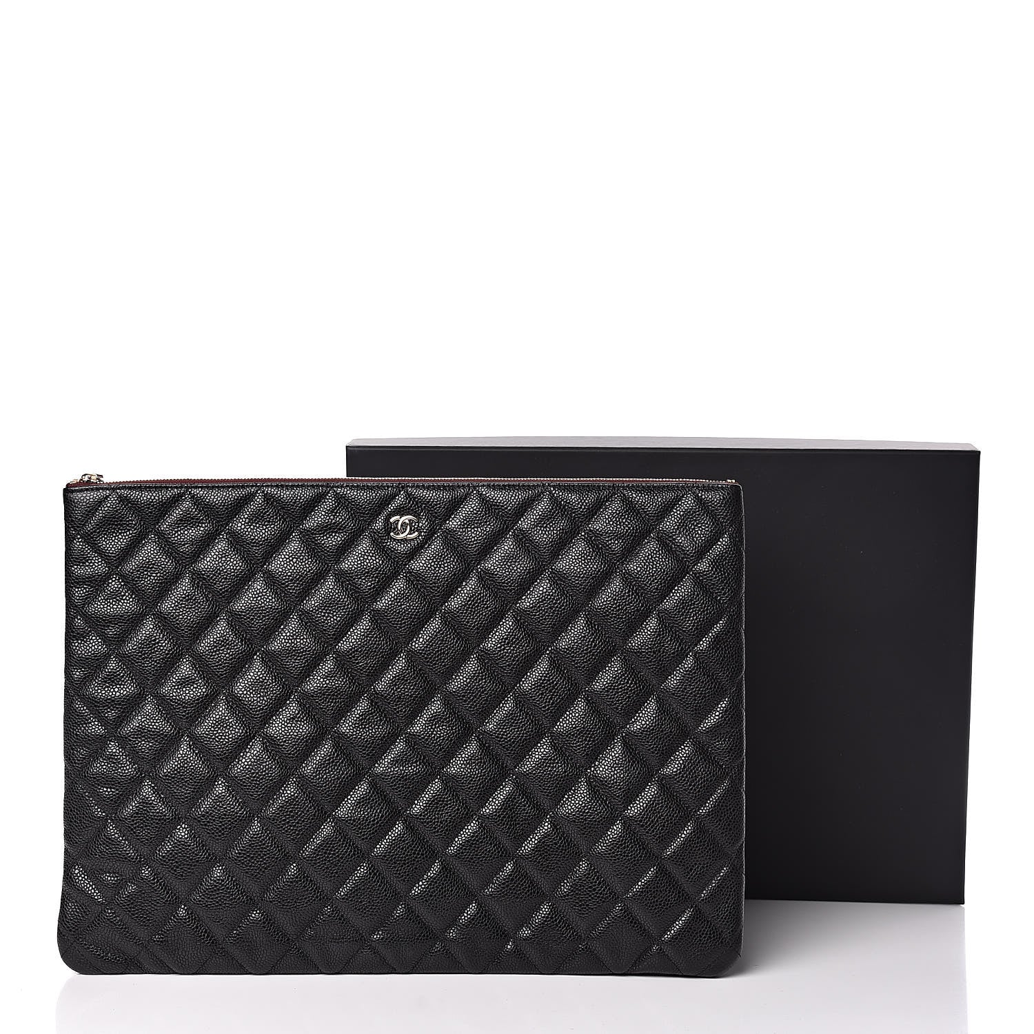 Chanel Caviar Quilted XL Cosmetic Case Black 11 of 11