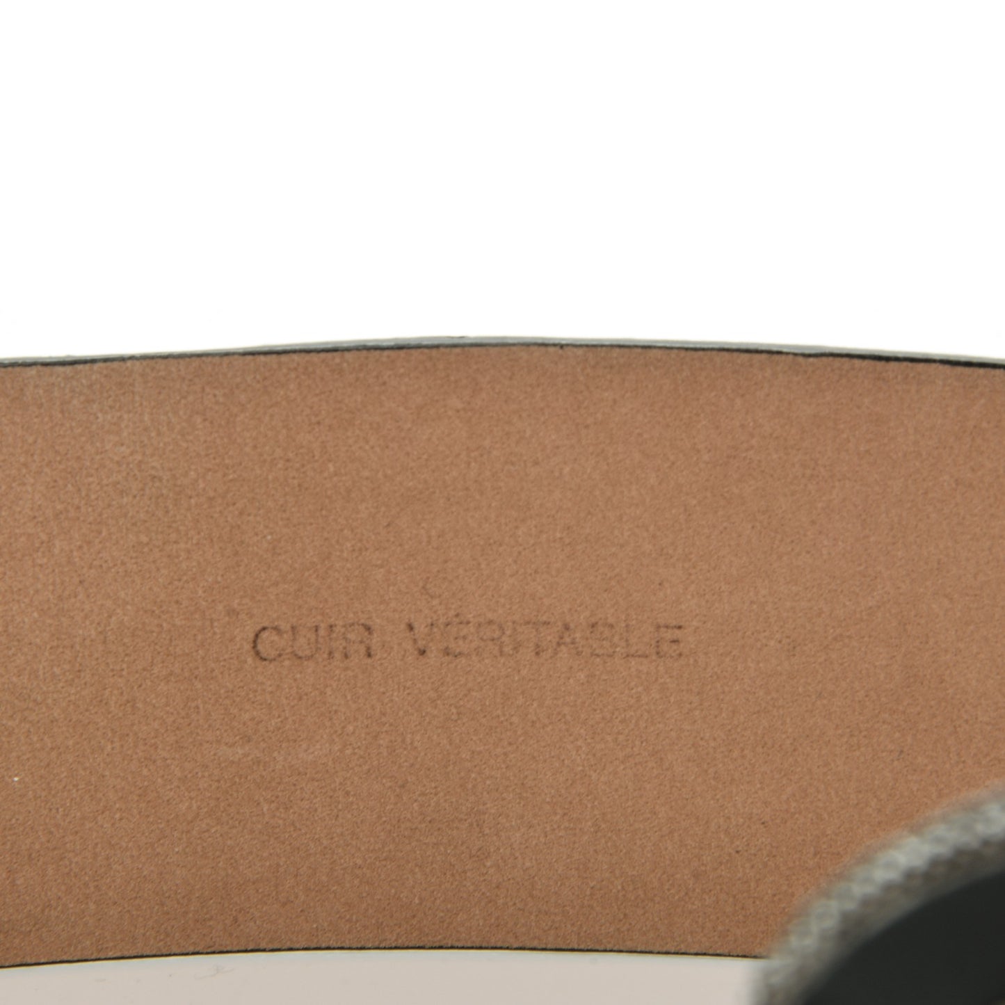 Baguette Crystal Lambskin CC Belt 80 32 Black