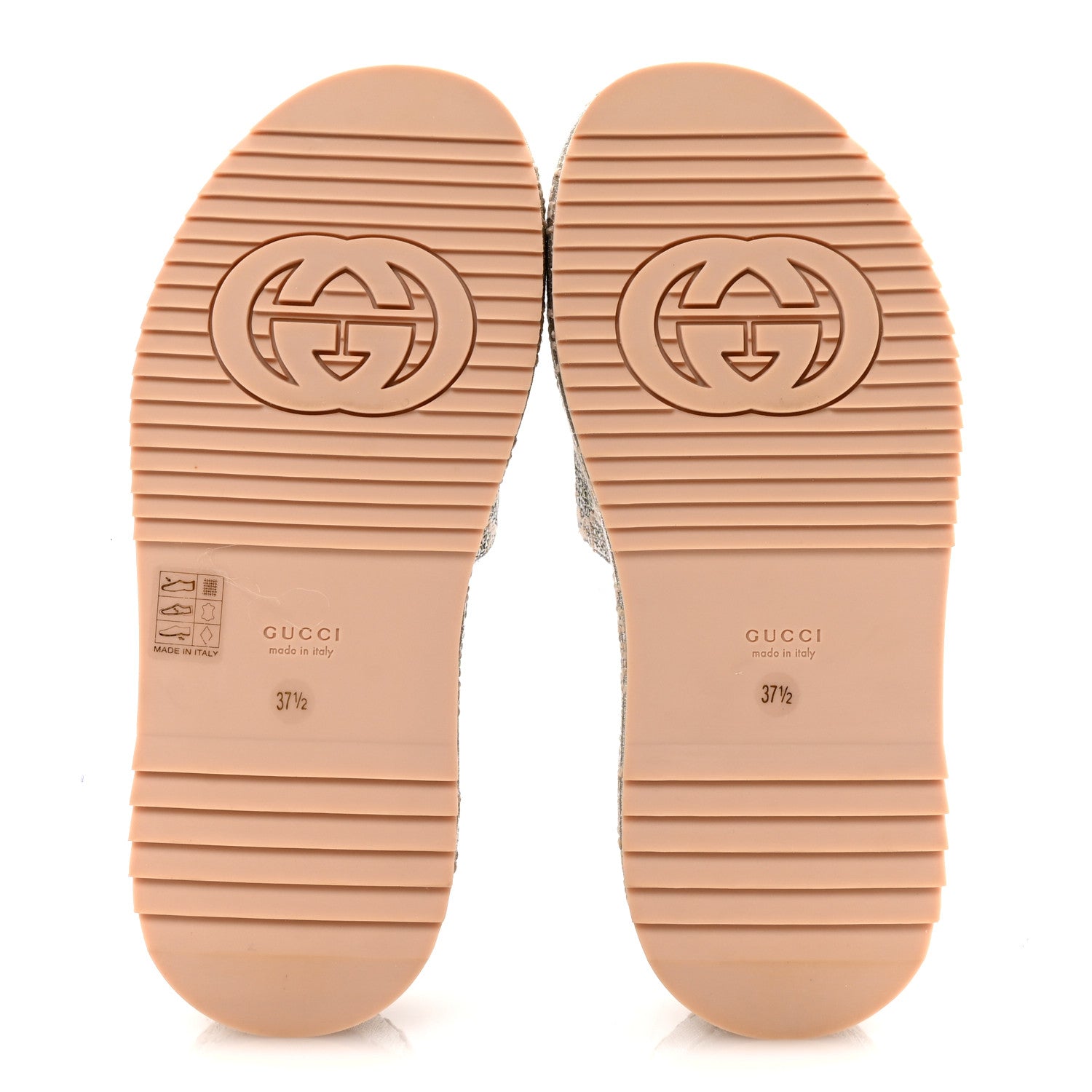 Gucci Lame Heritage GG Monogram Angelina Platform 55mm Slide