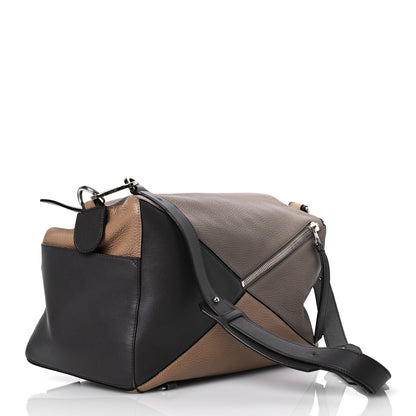 Loewe Grained Calfskin Large Puzzle Bag Sand Ash Multicolor 3 of 11