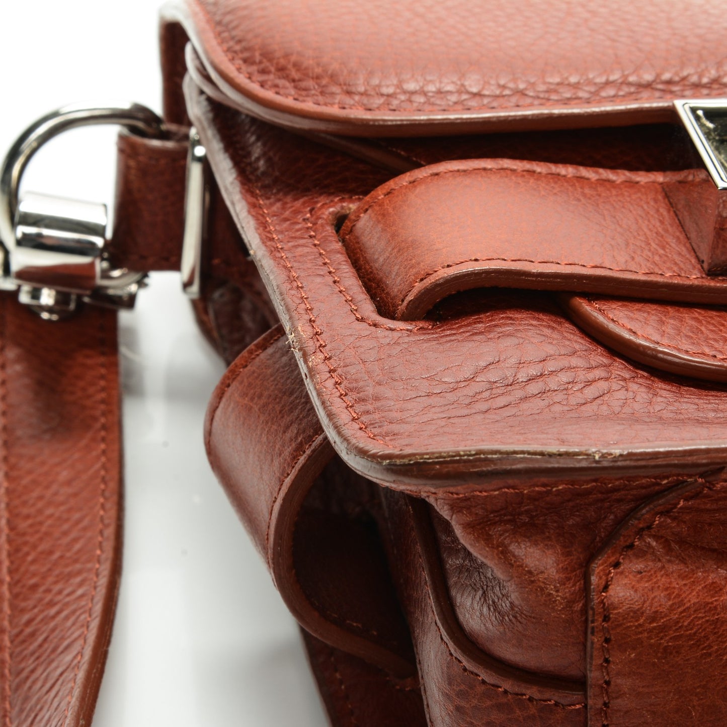 Calfskin Mini PS11 Classic Shoulder Bag Saddle