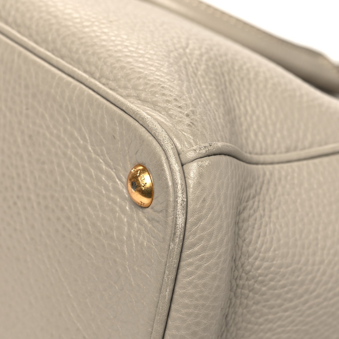 Vitello Daino Large Double Zip Tote Pomice
