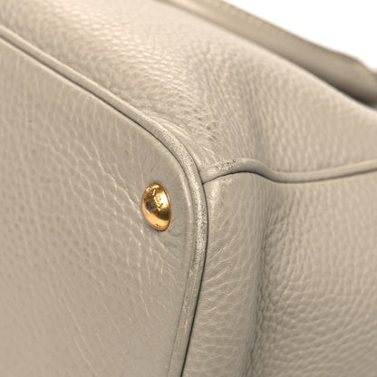 Prada Vitello Daino Large Double Zip Tote Pomice 12 of 16