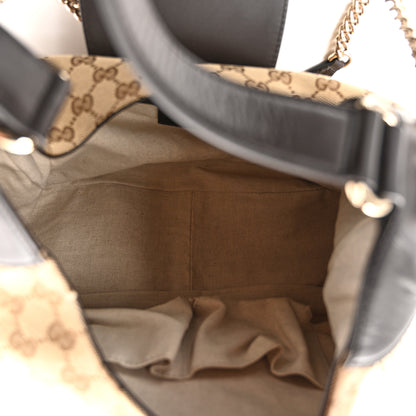 Gucci Monogram Margaux Calfskin Medium Emily Hobo Beige Ebony Cocoa 5 of 10