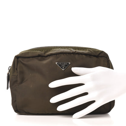 Prada Nylon Vela Cosmetic Pouch Tundra 2 of 9