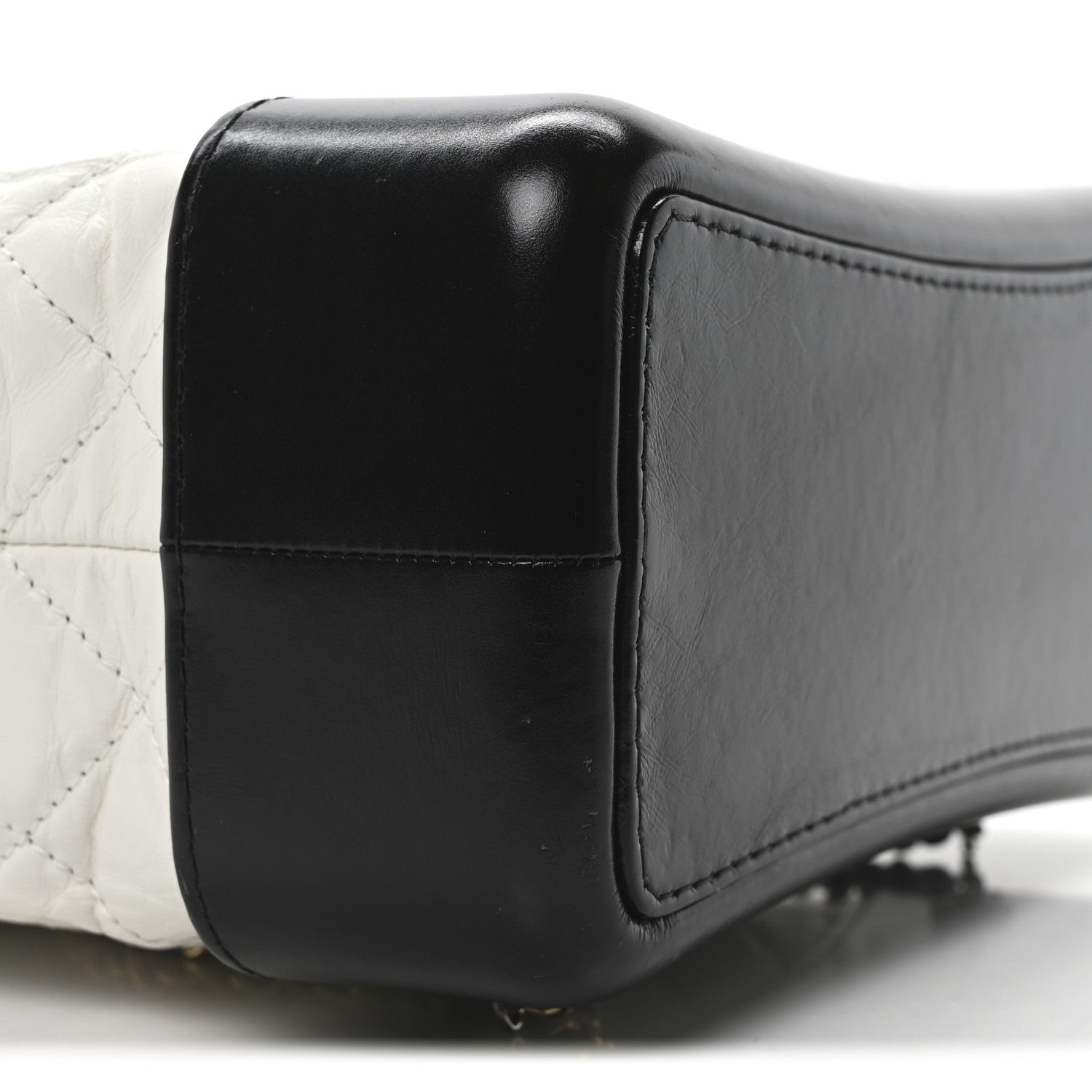 Chanel Aged Calfskin Quilted Gabrielle Backpack Black White 9 of 10