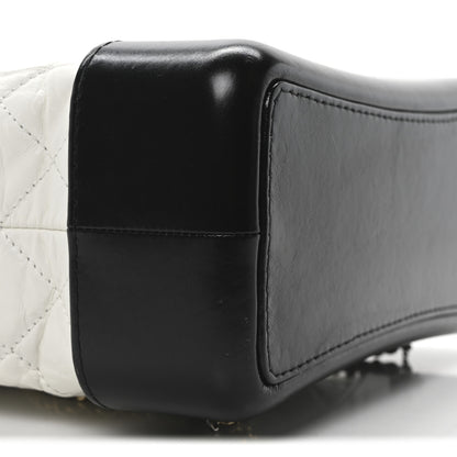Chanel Aged Calfskin Quilted Gabrielle Backpack Black White 9 of 10