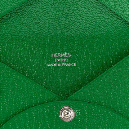 Hermes Chevre Mysore Calvi Card Case Vert Vertigo 6 of 7