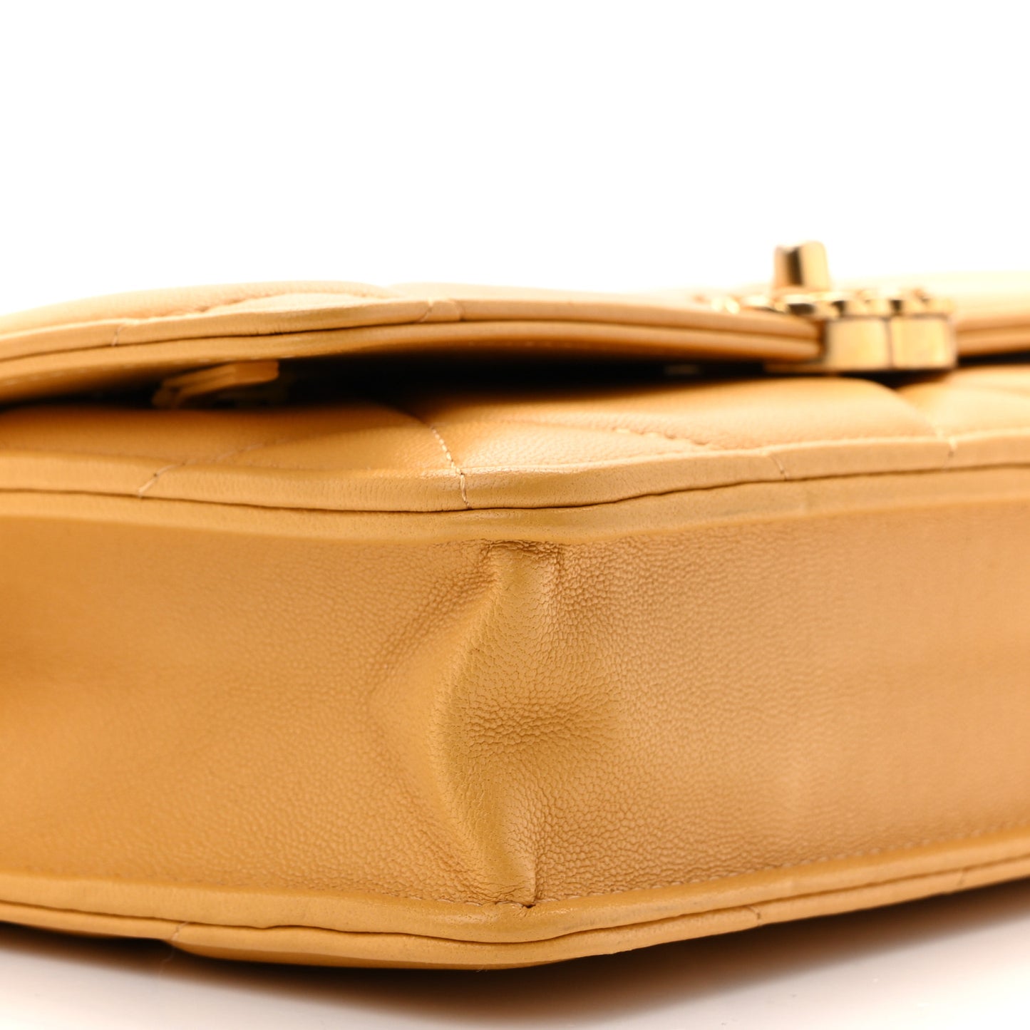 Lambskin Quilted Chanel 19 Wallet On Chain WOC Yellow